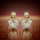 Estate 6.00 cttw Diamond Heart Earrings 13379