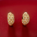 Estate Cartier Paris Maillon de Panthere 3.00 cttw Diamond 18K Yellow Gold Earrings 14231