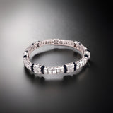 Estate Elite Italian Designer Picchiotti 12.25 cttw Diamond Onyx 18K White Gold Bracelet 14583