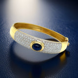 Estate 2.00 ct Sapphire 1.50 cttw Diamond Bangle 13385