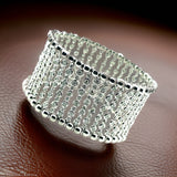 Diamond and 18K White Gold Stretch Bracelet