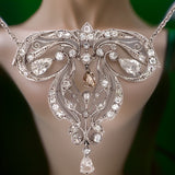 Estate Art Deco 4.00 cttw Diamond Platinum Necklace 02288