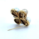 Estate NYC Designer Mazza South Sea & Tahitian Pearl Diamond Pendant/Brooch 15690