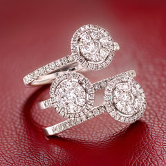 Fashionista Diamond and 18K White Gold Ring