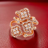 Fashionista 1.00 cttw Diamond 18K Rose Gold Ring 04040