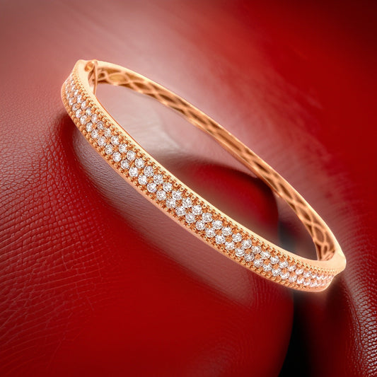 Fashionista Rose Gold 2.00 cttw Diamond Bangle 09791