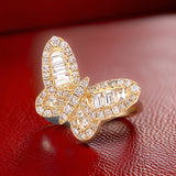 Fashionista 1.14 cttw Diamond Butterfly Ring 09783