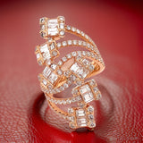 Fashionista 3.80 cttw Diamond 18K Rose Gold Ring 05282