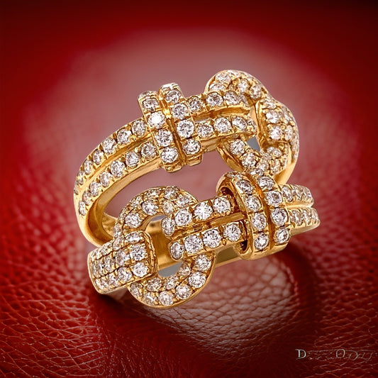 Fashionista 1.55 cttw Diamond 18K Yellow Gold Ring 03969