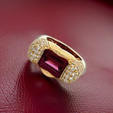 Estate Italian 1.50 cttw Diamond 2.01 ct Tourmaline Designer Ring 14532