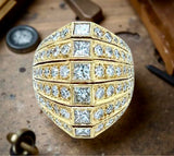 Estate 3.27 cttw Diamond 18K Yellow Gold Ring 13375