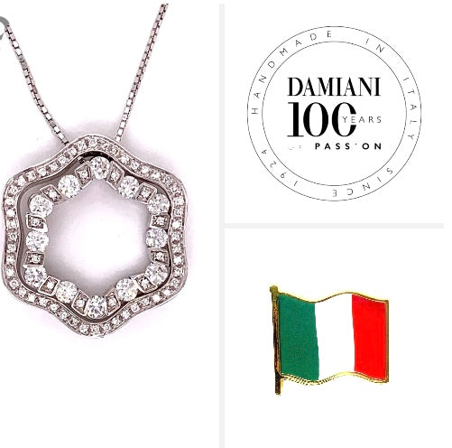 Damiani 1.39 cttw Diamond Pendant With Chain 09029