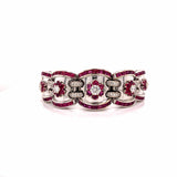 Estate Designer Mouawad Ruby Diamond Necklace Bracelet Ring Earrings Suite 09329