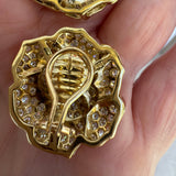 Estate 10.00cttw Diamond 18k Yellow Gold Earring
