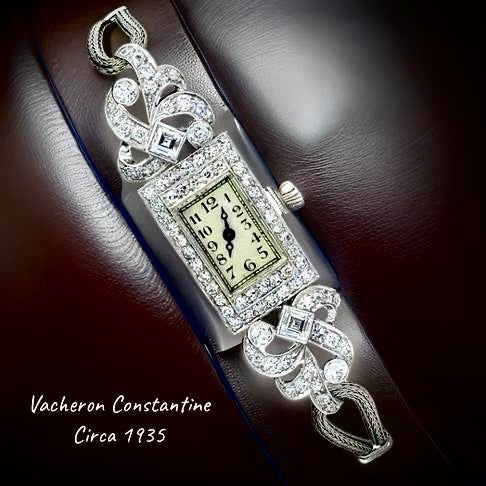 Estate Vacheron 2.24 cttw Diamond Platinum/14K Ladies Watch Circa 1935 14585