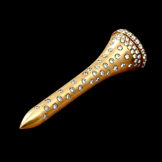 The Champion 1.60 cttw Diamond Golf Tee 14K Yellow Gold Brooch/Pendant (Limited Edition) 15344 Length  2.5"