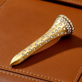 The Champion 1.60 cttw Diamond Golf Tee 14K Yellow Gold Brooch/Pendant (Limited Edition) 15344 Length  2.5"