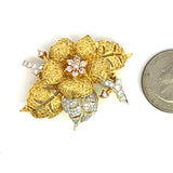 Estate 3.38 cttw Diamond Pend/Brooch Fancy Yellow, Fancy Light Pink 14191