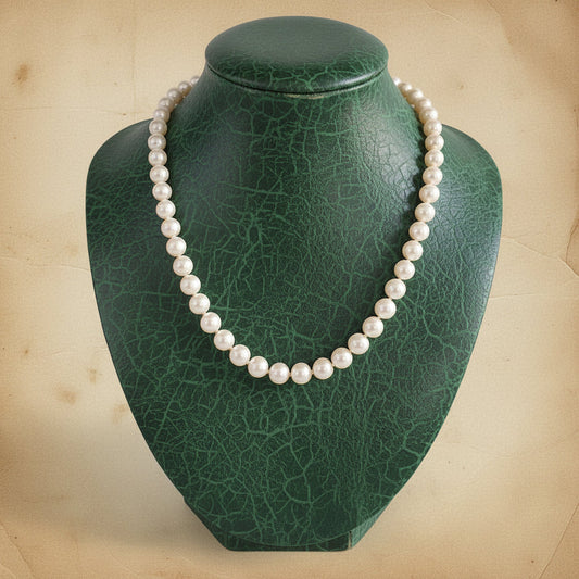 Modern 1960's Japanese Akoya 8.00-8.50 mm Cultured Pearl Necklace