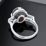 Cat's Eyes Tourmaline, Diamond and Platinum Three-Stone Ring