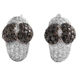 New Chopard 7.35 cttw Black & White (F-G, IF, VVS1) Diamond 18K white Gold Earrings MSRP $52310 14511