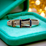 Designer Diamond and Sapphire Buckle Bracelet