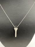 The Champion .28 cttw "Mini" Diamond Golf Tee 14K White Gold Brooch/Pendant (Limited Edition) 15444 Length 1"