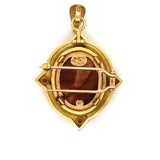 Estate Elizabeth Locke Mirco Mosiac Pendant/Brooch 18K Yellow Gold 11965