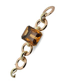 Retro 150 ct Citrine and 14K Rose and Yellow Gold Bracelet
