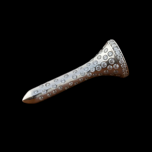 The Champion .28 cttw "Mini" Diamond Golf Tee 14K White Gold Brooch/Pendant (Limited Edition) 15444 Length 1"