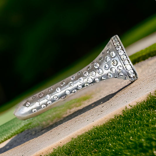 The Champion .28 cttw "Mini" Diamond Golf Tee 14K White Gold Brooch/Pendant (Limited Edition) 15444 Lenght 1"