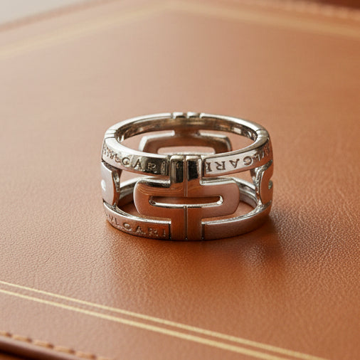 Designer Bvlgari Parentesi Collection 18k White Gold