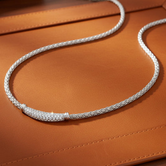Designer Roberto Coin 3.00 cttw Diamond 18kt White Gold Necklace