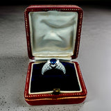 Estate 1.07 ct Sapphire 1.70 cttw Diamond 18K White Gold Ring 15504