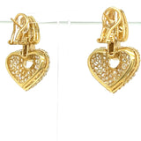 Estate 6.00 cttw Diamond Heart Earrings 13379