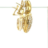 6.00 cttw Diamond Heart and 18K yellow Gold Earrings