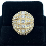 Bold Diamond and 18K Yellow Gold Ring