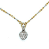 Estate 1.25 cttw Pave Diamond Pendant 32g Necklace 13382