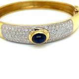 Estate 2.00 ct Sapphire 1.50 cttw Diamond Bangle 13385