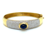 Estate 2.00 ct Sapphire 1.50 cttw Diamond Bangle 13385