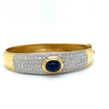 Estate 2.00 ct Sapphire 1.50 cttw Diamond Bangle 13385