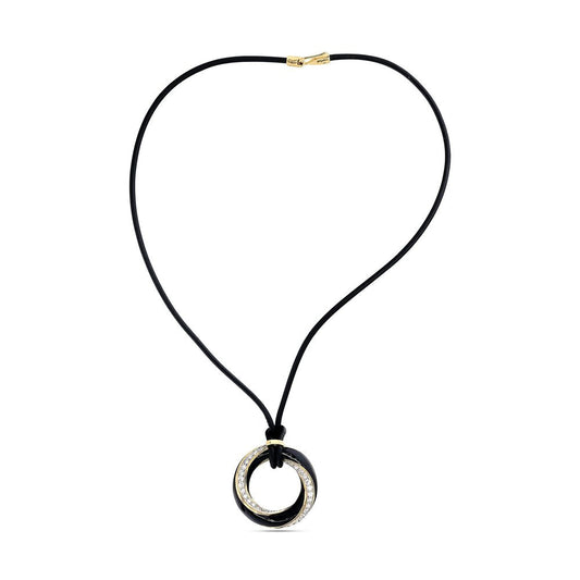 David Webb Diamond and Enamel 18K Yellow Gold and Platinum Necklace