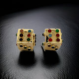 Estate Custom made for A Lucky Italian 10.50 cttw Semi Precious Gemstone 18K Yellow Gold Large Dice 14653