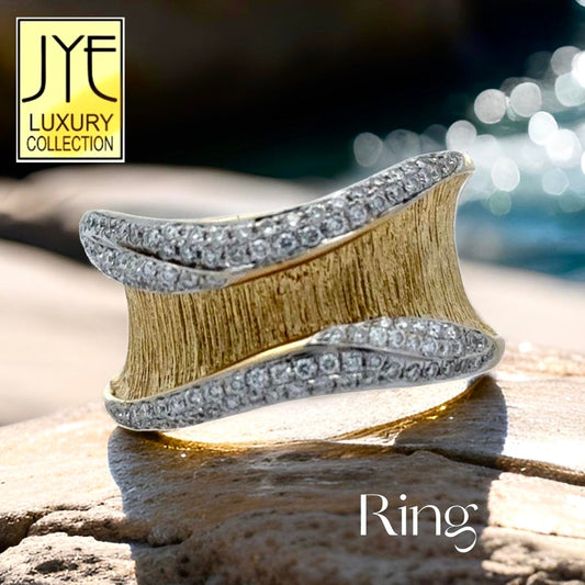 Estate Designer Jye's .62cttw Diamond 18KT Yellow Gold Ring 15552