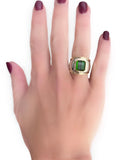 Estate 5.30 ct Green Tourmaline Ring 12271