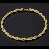 Estate Braided Tubogas 14K Yellow Gold Necklace