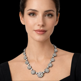 Vintage 58.75cttw Diamond Platinum and 18Kt White Gold Necklace