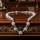 Vintage 58.75cttw Diamond Platinum and 18Kt White Gold Necklace