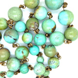 Estate Stephan Dweck 10-28mm Turquoise 38" Necklace 13518