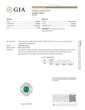 Estate Modern Fine Colombia Emerald (GIA) and Diamond Platinum Ring